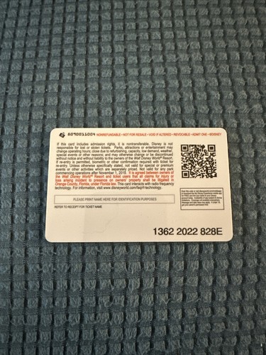Walt Disney World 50th Anniversary & Theme Park Card- Mickey Mouse Empty Card - Picture 2 of 2