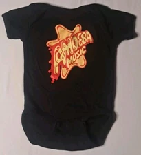 Amoeba Music Baby One Piece Solid Black w/Logo Size 12 Months