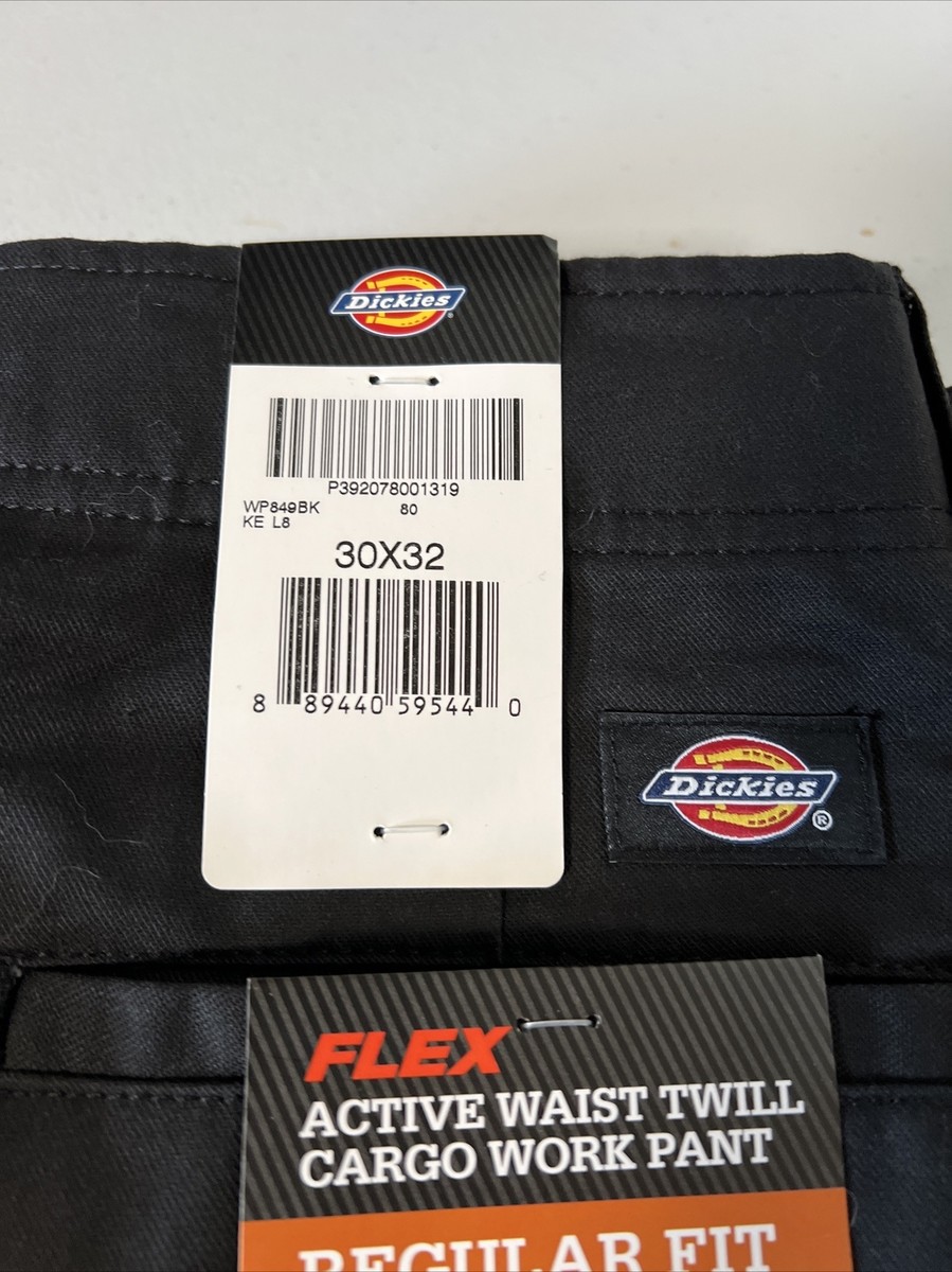 Dickies Men's Flex Active Waist Regular Fit Cargo - Black Size 30