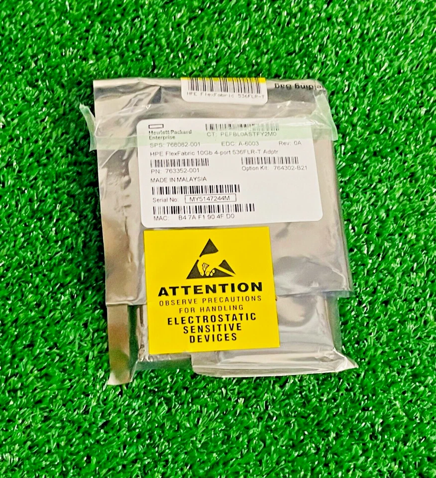 Hewlett Packard 763352-001 HPE FlexFabric 536FLR-T 4-Port PCIe Network Adapter - Image 3 of 4
