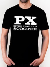 T-shirt VESPA PX better than your scooter Piaggio LML - Maglia Cotone 100% NERO
