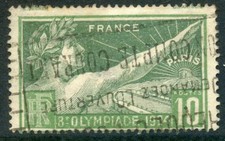 TIMBRE FRANCE OBLITERE N° 183 SPORT JEUX OLYMPIQUES DE PARIS 1924