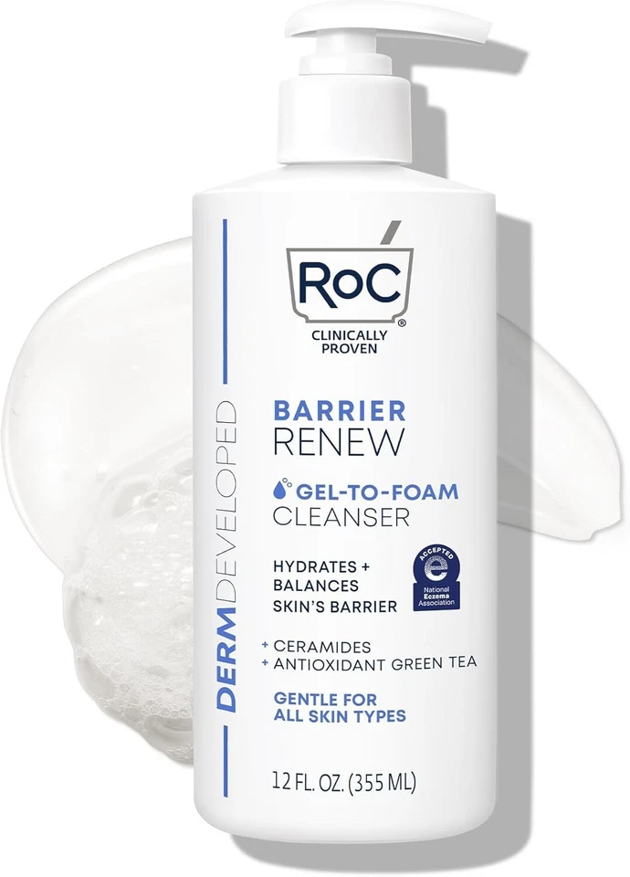 Limpiador facial en gel a espuma RoC Barrier Renew - 12 oz Foto 2 de 4
