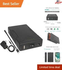 Versatile 12V 6000mAh/5V 12000mAh Portable Lithium-Ion Battery Pack with Charger