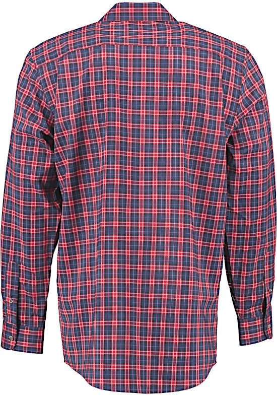 Tom Collins Stretch Outdoorhemd Funktions-Wanderhemd rot-blau Regular TH-0406 - Bild 3 von 4