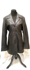 Vintage Kasen Eminent Genuine Leather Long Sleek Jacket Size Medium Us Womens