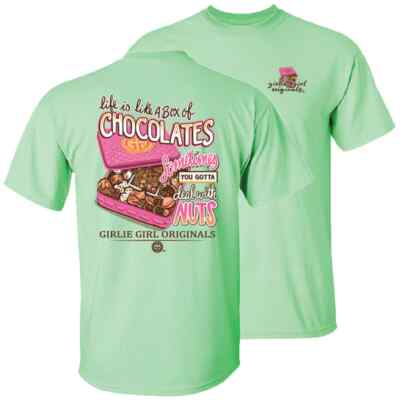 New GIRLIE GIRL T SHIRT LIFE IS LIKE A BOX OF CHOCOLATES