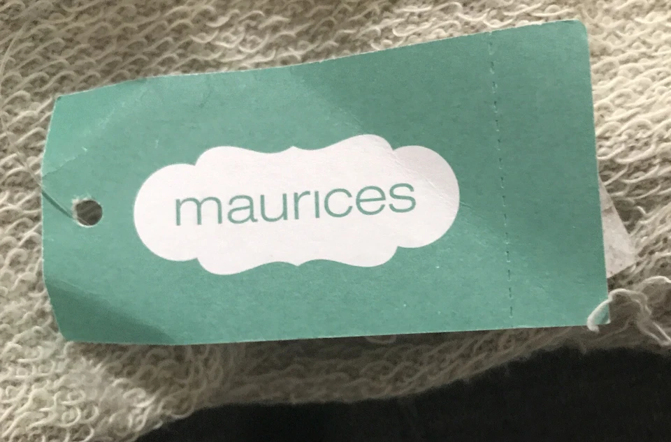 NUEVO Maurice’s Mujer Talla 1 Marrón Crema Tejido Sudadera Top Camisa Lentejuelas B612 Foto 4 de 4