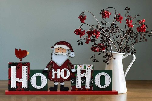 Weihnachten Holzschild Deko 2er Set, Schneeschild und HOHO Weihnachtsdeko - Bild 7 von 7