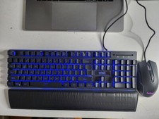 Open Box Black RedThunder K10 Wired Gaming Keyboard Mouse Combo LED Backlit