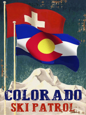 Colorado Ski Patrol Metal Sign, Ski, Sport, Winter, Mountain, Cabin, Lodge