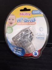 Nuby Replacement Spouts 2 Pack No-Spill Soft Silicone