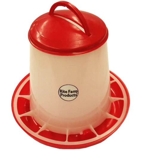 SMALL RITE FARM PRODUCTS HD 2 POUND CHICKEN FEEDER LID & HANDLE POULTRY CHICK