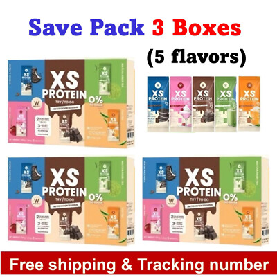 3 X Wink White XS Protein Box Set 5 Flavor Dietary Supplement