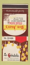 Matchbook Cover - Don Juan's Steak Room San Juan Puerto Rico 30 Strike