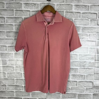 Barneys New York Vintage Mens Pink Cotton Pique Short Sleeve Polo Shirt MEDIUM