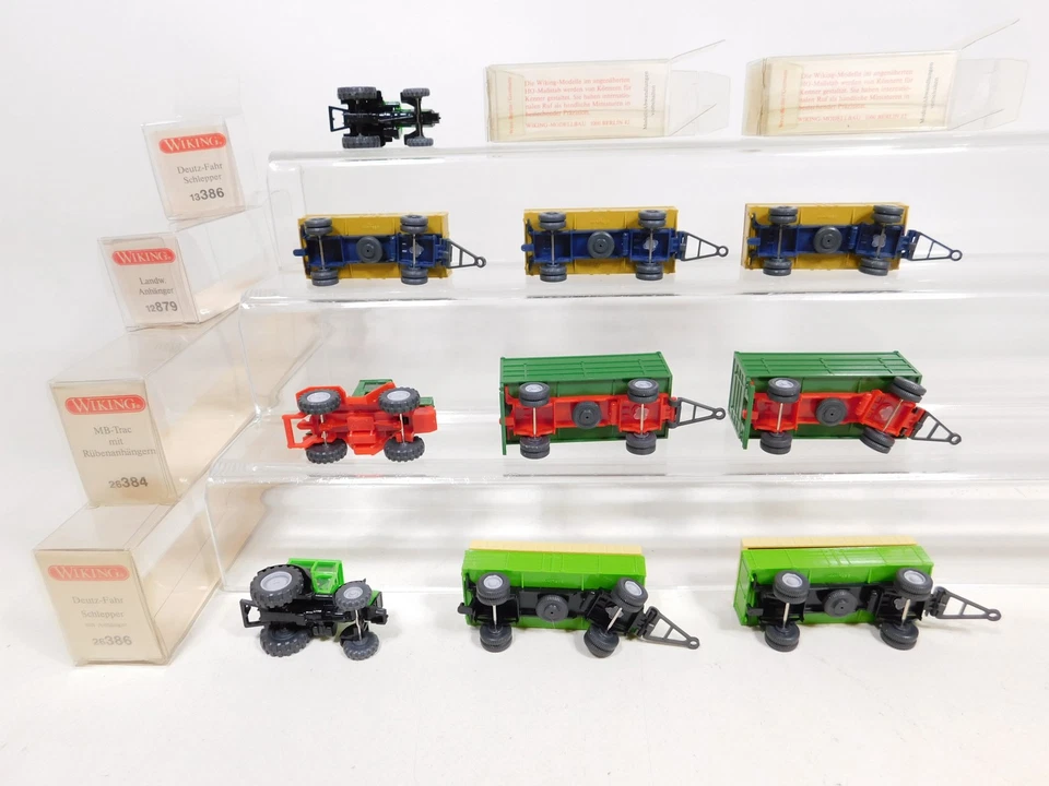 6X WIKING H0 1:87 Modello: 386 Trattore Deutz+384 MB-Trac Ecc TOP+Box #DD957-0,5 - Immagine 3 di 4