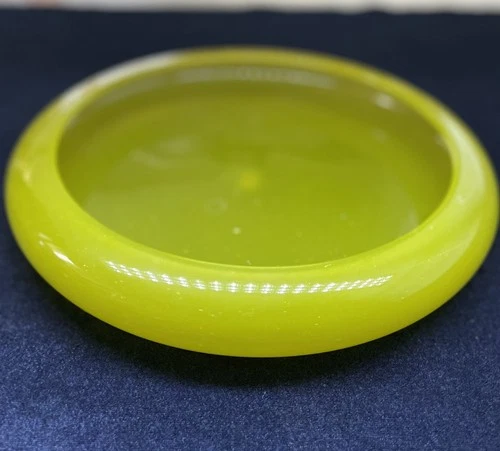 Steuben Art Glass Yellow Jade Bowl Unsigned