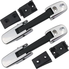 Mack Hood Latch Strap W/Catch Bracket Left Driver & Right Passenger Side Chrome