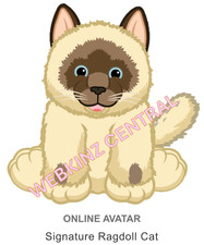 Webkinz Classic Signature Ragdoll Cat Code Only messaged