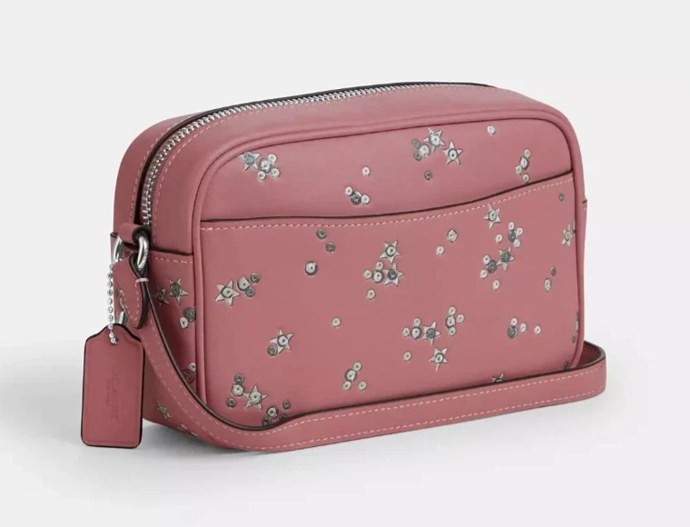 Новый тренер Джейми Дамская сумка сумочка камеры сумка CCI73 розовый кожаный серебро звезды bling - Изображение 3 из 4