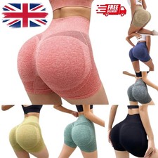 Women High Waist Gym Shorts Push Up Sports Yoga Fitness Cycling Shorts