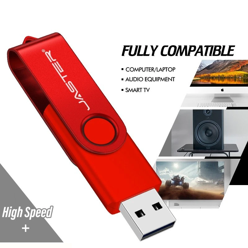 Key Chain USB 3.0 Flash Drive 128GB Rotatable High Speed Memory Stick Storage - Image 4 of 4