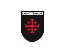 Patch Flag Cross Jerusalem Tactical Printed Edge Embroidered Back to Hook Loop