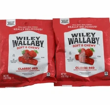 Wiley Wallaby Australian Style Red Gourmet Licorice Set of 2 4 oz Bags Candy