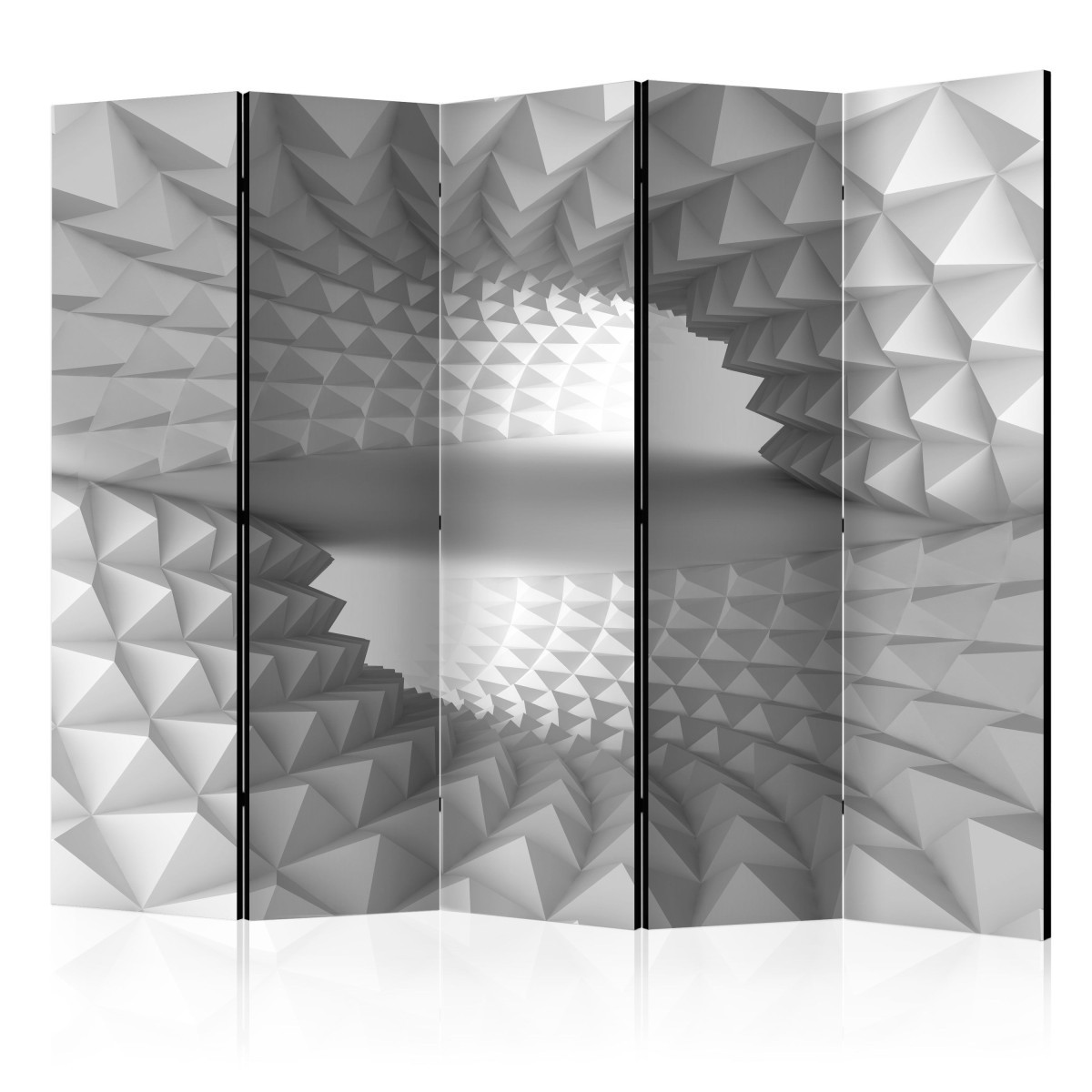 Paravent 5 volets Structural Tunnel 172x225cm cloison amovible de separation bois