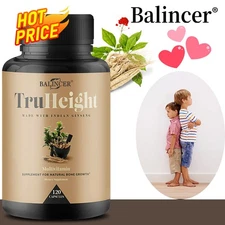 TruHeight Growth Capsules - Natural Height Growth - Promotes Bone Development