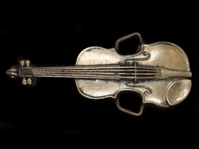 UC09113 VINTAGE 1978 **VIOLIN** SOLID BRASS BARON BELT BUCKLE
