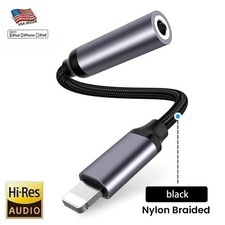 Braided Iphone 8 pin Adapter to 3.5mm Aux Jack Headphone for iPhone
