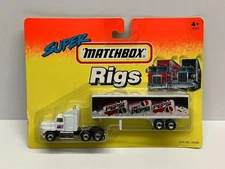 1993 Matchbox Super Rigs 1:97 White Ford Aeromax Diet Pepsi Semi Long Hauler