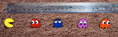 5pc PAC-MAN PIN SET metal enamel lapel brooch lot pacman sets pac man ghost pins