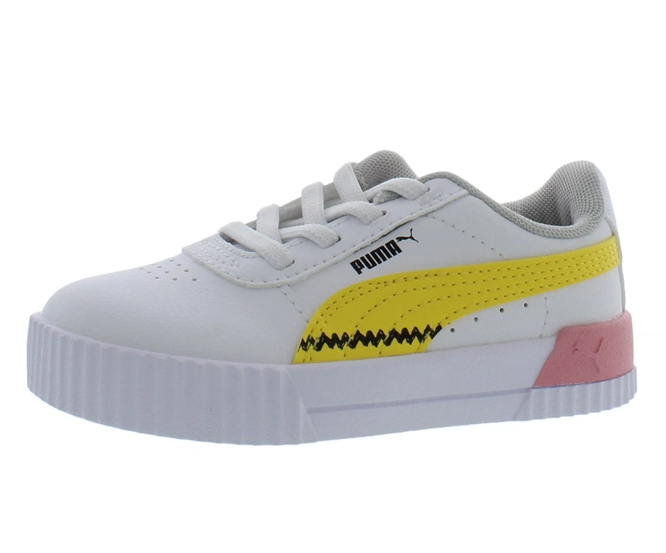 Zapatos Puma Peanuts Carina Ac Bebé Niñas Talla 4, Color: Cacahuetes: Blanco/Maíz Foto 2 de 4