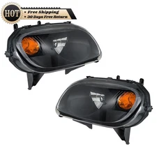 Silscvtt Right+Left Side Headlights For Chevy HHR 2006-2011 Halogen Black Clear