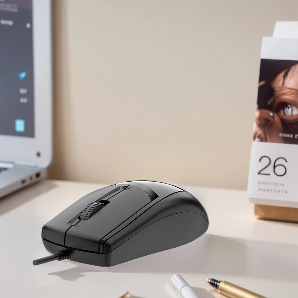 USB Optical Mice USB Wired Mouse Ergonomic 1000DPI Corded Mouse for Home Office - Image 3 of 4