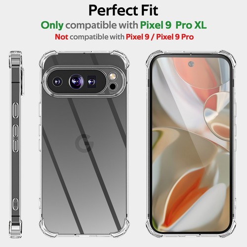 For Google Pixel 9 Pro XL/Pixel 9 Pro 9 9a Clear Slim Shockproof Bumper Case - Picture 11 of 35