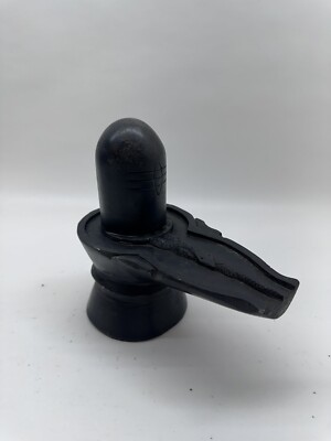 Vintage Shiva Lingam Statue Black 7 Inches Very Heavy