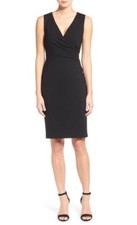NWT Halogen® Faux Wrap Ponte Sheath Dress Sz 2