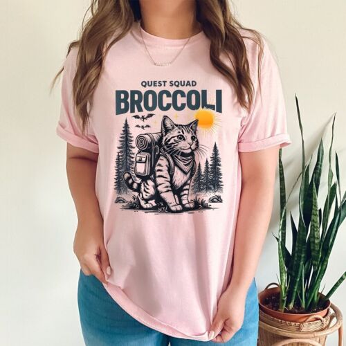 Quest Fantasy Squad Broccoli Funny Cat Lover For Men Women T-Shirt - Picture 18 of 23
