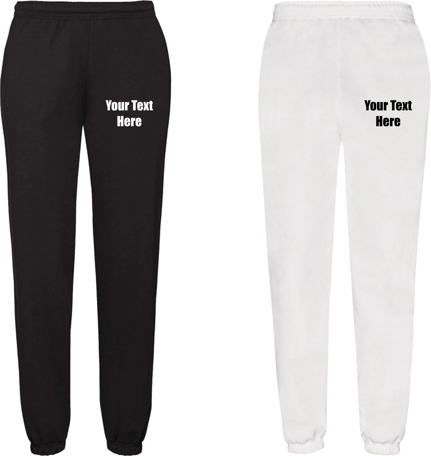 Personalised Your Text Fruit Of The Loom Classic Elasticated Sweat Pants SS405