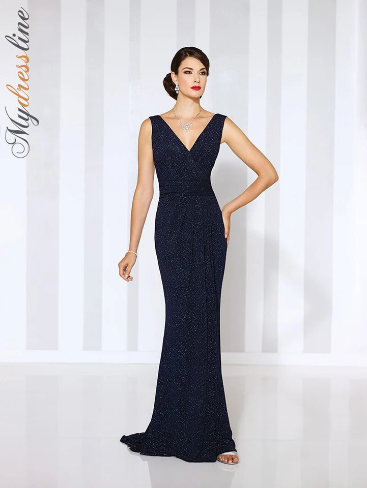 V979W CAMERON BLAKE 116658 TALLA 8 NEGRO $480 #3714 V12 VESTIDO FORMAL NEGRO CORBATA Foto 2 de 4