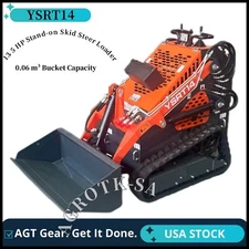 AGT YSRT14 Mini Skid Steer Stand-On Compact Tracked Loader Crawler 13.5HP EPA