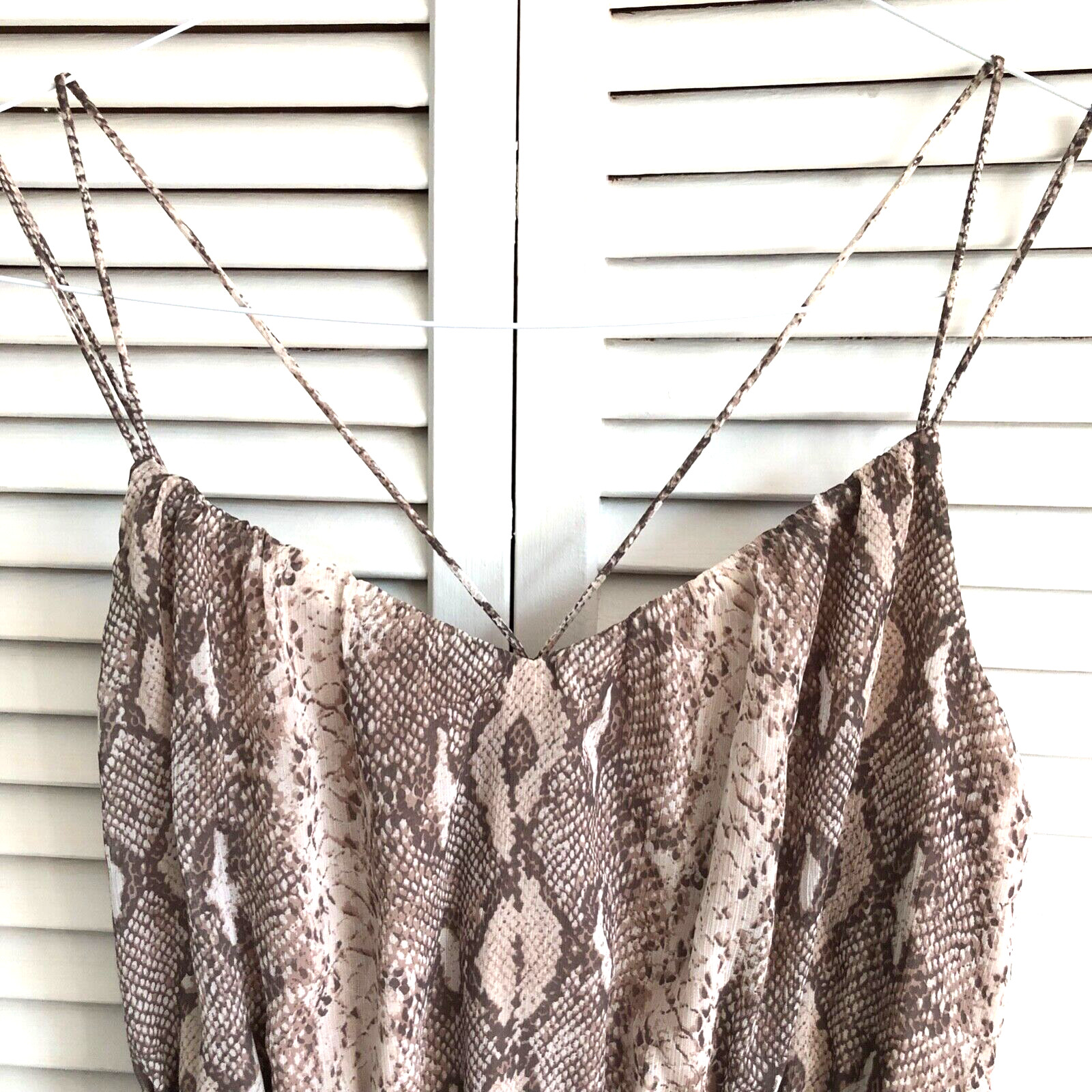 Banana Republic Animal Snake Python Print Blouson… - image 5