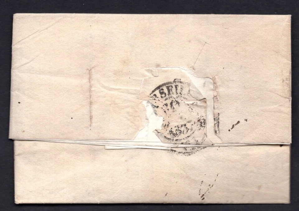 FRANCE ALGERIA DATED 20, MAR. 1837 ON FOLDED LETTER VIA ROME TO MARSEILLE RARE - Image 2 of 2