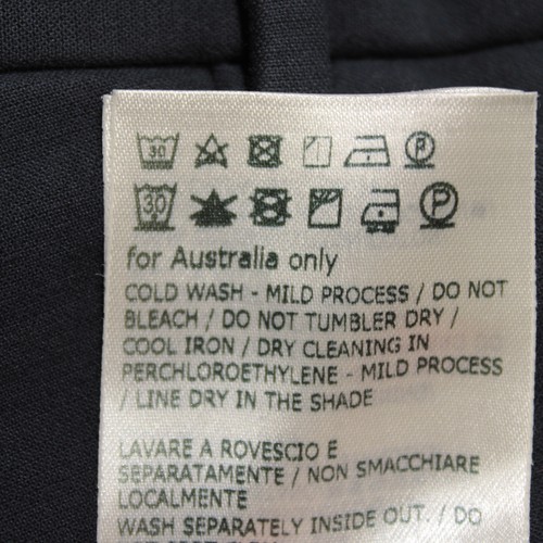 Incotex NWT Chinos / Casual Pants Size 50 (34 US) Slim Solid Blue Cotton Blend - Picture 15 of 16