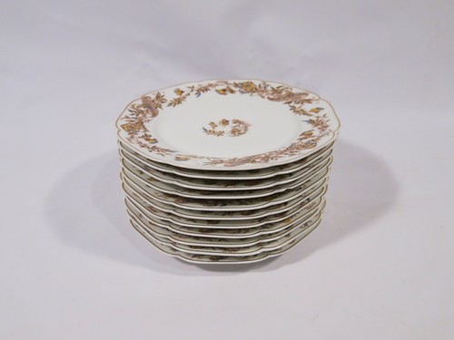 Set of (10) Haviland Limoges France H&Co Depose Dinner Salad Plates 8 3/8" Gold