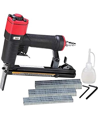 #ad Big Sale 3PLUS H7116LSP KT 22 Gauge 3 8 Inch Crown Pneumatic Upholstery Stapler $12.99